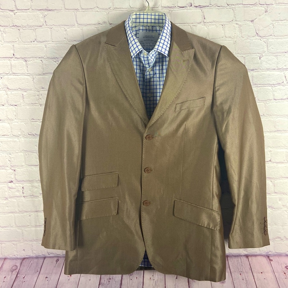 Vitaliano Men's Brown Cooper Blazer. Size: 40R/33